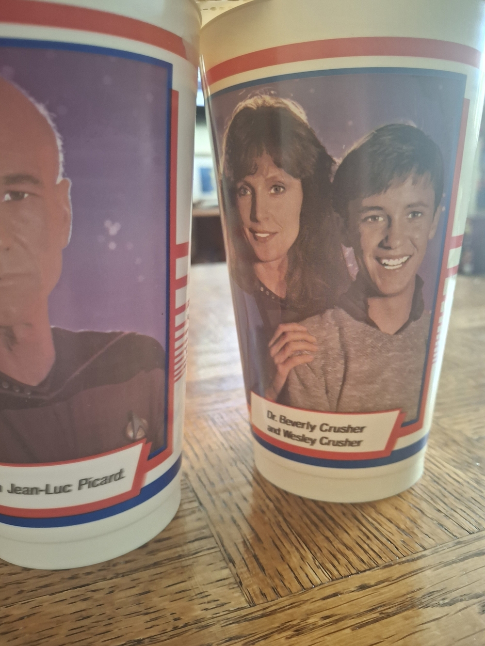 Star Trek The Next Generation Character Collectible Plastic Rare Cups - Set of 5 - Picture 4 of 9